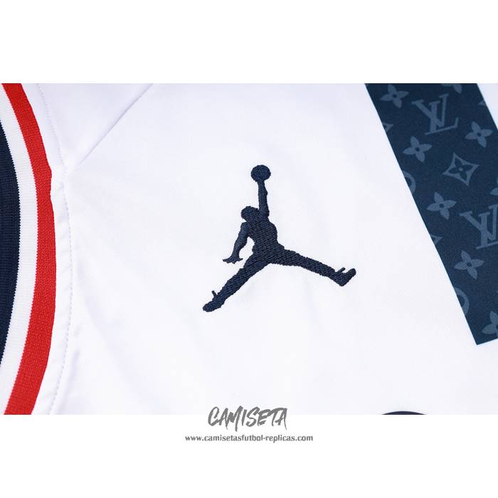 Camiseta de Entrenamiento Paris Saint-Germain Jordan 2023-2024 Sin Mangas Blanco